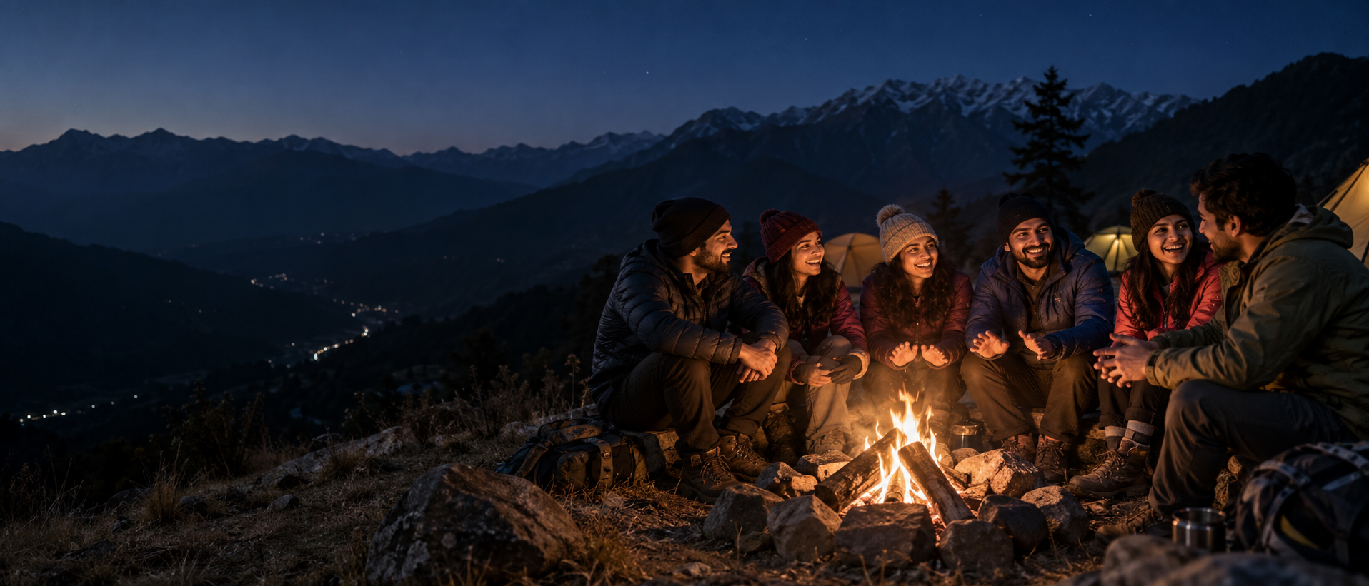 A warm evening around a campfire